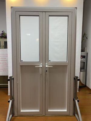 Conception moderne, double panneau standard européen, porte de sécurité en aluminium à l'épreuve des ouragans.