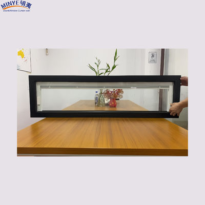 Réseau d'écran en fibre de verre étanche au vent Rideaux à ouverture horizontale intégrés Rideaux en alliage d'aluminium Fenêtre fixe pour commerciaux