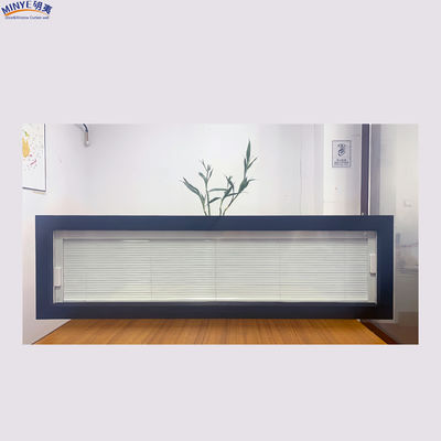 Réseau d'écran en fibre de verre étanche au vent Rideaux à ouverture horizontale intégrés Rideaux en alliage d'aluminium Fenêtre fixe pour commerciaux
