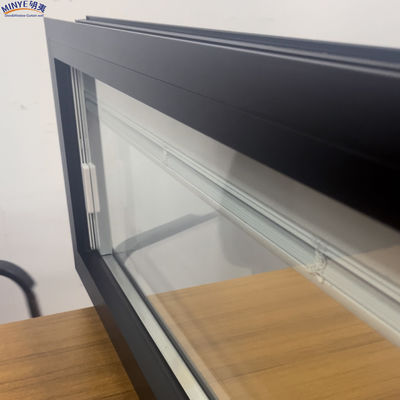 Réseau d'écran en fibre de verre étanche au vent Rideaux à ouverture horizontale intégrés Rideaux en alliage d'aluminium Fenêtre fixe pour commerciaux