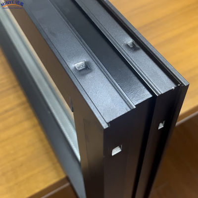 Réseau d'écran en fibre de verre étanche au vent Rideaux à ouverture horizontale intégrés Rideaux en alliage d'aluminium Fenêtre fixe pour commerciaux