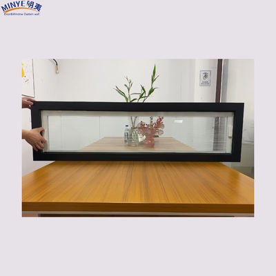 Réseau d'écran en fibre de verre étanche au vent Rideaux à ouverture horizontale intégrés Rideaux en alliage d'aluminium Fenêtre fixe pour commerciaux