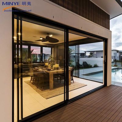Porte coulissante à double vitrage pour maisons modernes