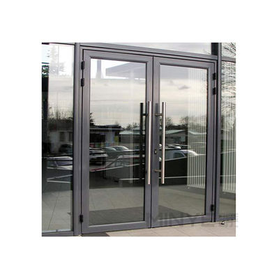 Porte française extérieure à double vitrage avec conception personnalisée et isolation thermique