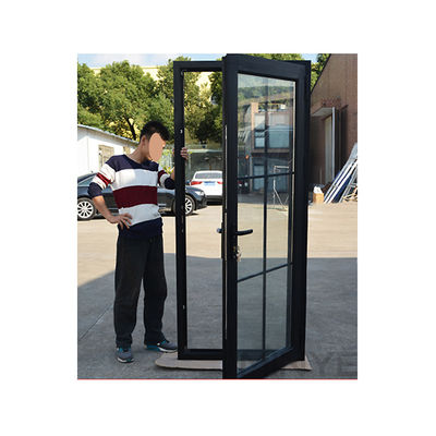 Porte en alliage d'aluminium double verre trempé pour salle de bain moderne