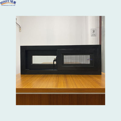 Modèle d'ouverture horizontale Isolation thermique Fenêtres coulissantes en aluminium avec moustiquaire