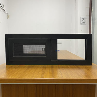 Modèle d'ouverture horizontale Isolation thermique Fenêtres coulissantes en aluminium avec moustiquaire