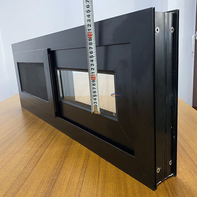 Modèle d'ouverture horizontale Isolation thermique Fenêtres coulissantes en aluminium avec moustiquaire