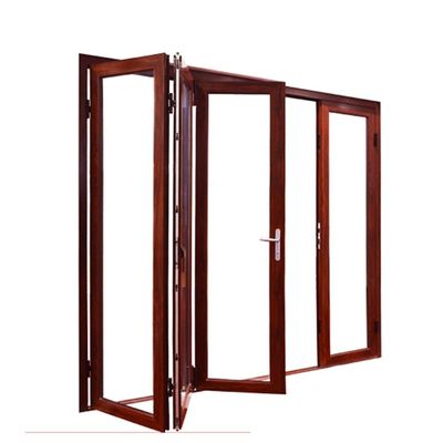 Porte pliante en verre double trempé économe en énergie