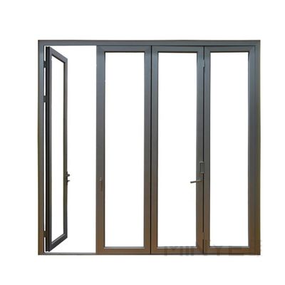 Porte pliante en verre double trempé économe en énergie