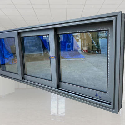 Style de design chinois Double vitrage en aluminium 3 voies fenêtre coulissante fenêtre en aluminium