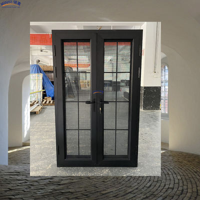 Porte en verre double trempé résidentielle à rupture thermique en aluminium avec matériel de haute résistance