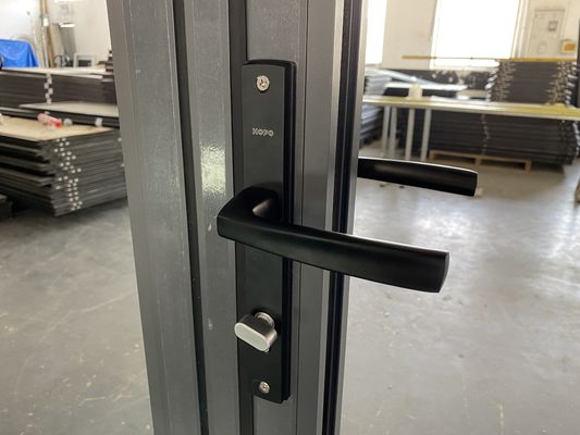 Porte pliable pour patio à double rupture thermique en aluminium pour l'isolation thermique et acoustique