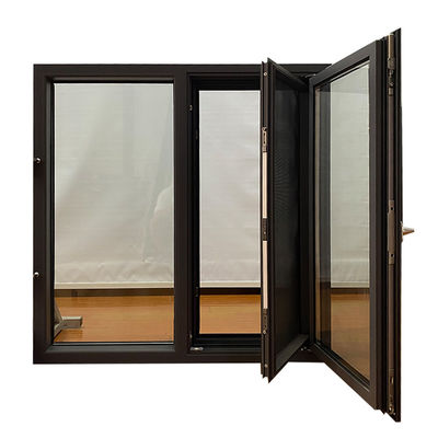 Fenêtres de maison en triple vitrage avec design moderne et fenêtre française en aluminium