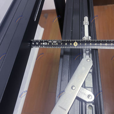 Deux voies ouvertes Tilt-turn Tilt And Turn fenêtre en aluminium avec un scellant de silicium américain