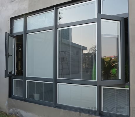 fenêtres en alliage d'aluminium claire/gris/bleu/vert/brun personnalisées avec double vitrage
