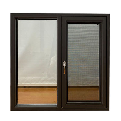 Fenêtre en aluminium avec volets à double vitrage et style de design moderne