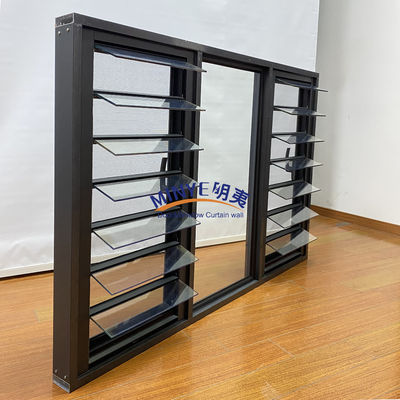 Ventilation Ventilateur en verre d'aluminium Fenêtres à manche verrouillée