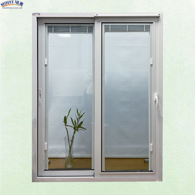 Portes coulissantes en verre d'aluminium à isolation thermique de nouvelle conception avec volets réglables
