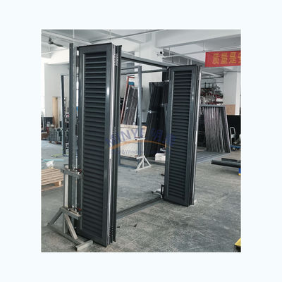 Énergie verticale en aluminium Bifold Patio Porte en verre pliable Fonction extérieure étanche au vent