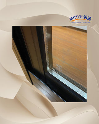 Fenêtre coulissante en aluminium double verre pour la fonction insonorisante de l'aluminium