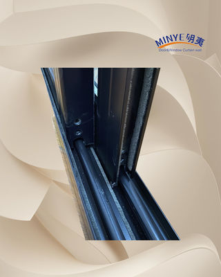 Fenêtre coulissante en aluminium double verre pour la fonction insonorisante de l'aluminium