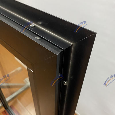 Fenêtre de tolérance en aluminium à double verre trempé et grille intégrée