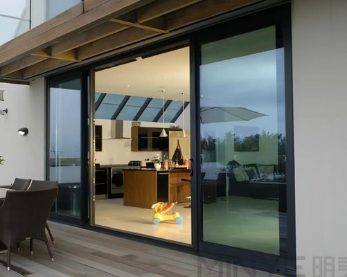 Design moderne intérieur en aluminium portes françaises avec économie d'énergie et isolation thermique