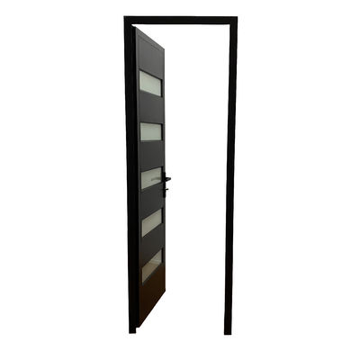 Porte en aluminium à double verre trempé visible et revêtement en poudre durable