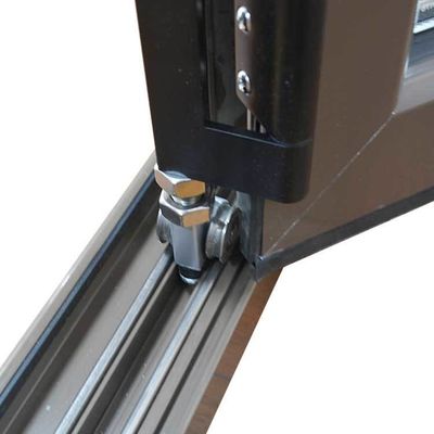 Fenêtre pliante en aluminium avec double verre trempé et performances thermiques optimales