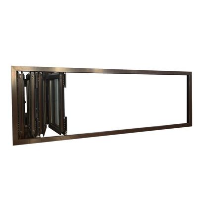 Fenêtre pliante en aluminium avec double verre trempé et performances thermiques optimales