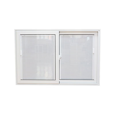 Fenêtre coulissante en aluminium imperméable à l'eau avec bande divisrice interne et double verre trempé