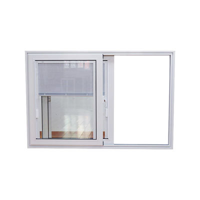 Fenêtre coulissante en aluminium imperméable à l'eau avec bande divisrice interne et double verre trempé