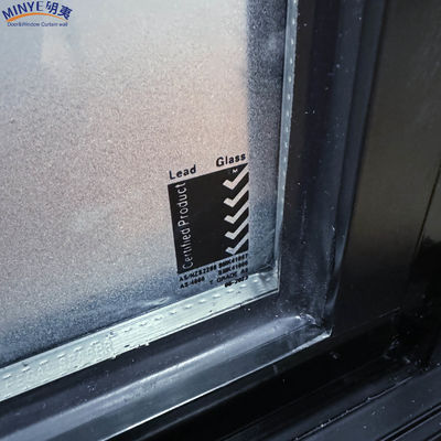 fenêtre à auvents thermiques en aluminium avec double verre trempé et sous-cadre en bois