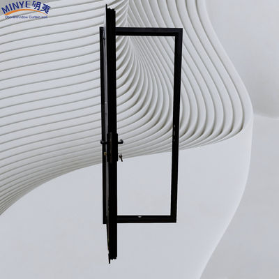 Porte vitrée en aluminium à cassure thermique avec volet intérieur et double verre trempé