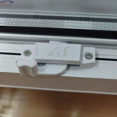 Fenêtre à double profilé en verre trempé en aluminium à double suspension pour l'isolation thermique et éolienne