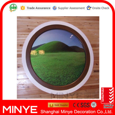 Design moderne Double verre trempé Circulaire rond Casement fenêtres avec grilles de fenêtre