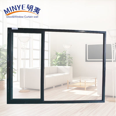 Porte coulissante en aluminium couleur personnalisée Double verre trempé et excellente isolation
