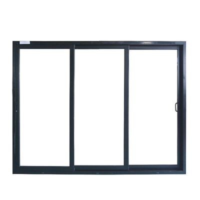Porte coulissante en aluminium couleur personnalisée Double verre trempé et excellente isolation