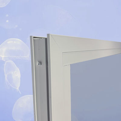 Cadre d'aluminium double verre trempé fenêtre de photo noire pour la promotion des produits