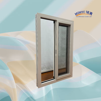 Fenêtre coulissante en aluminium double verre trempé avec matériau de cadre et revêtement de puissance