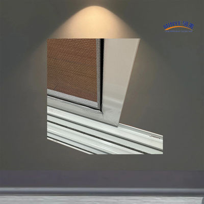 Porte coulissante en aluminium à double verre trempé et écran en fibre de verre