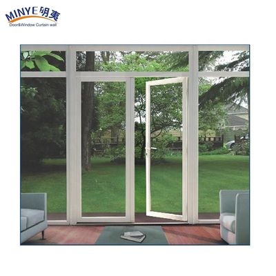 Taille personnalisée Hiseng Maison moderne résistant aux intempéries extérieur PVC Casement Porte upvc porte