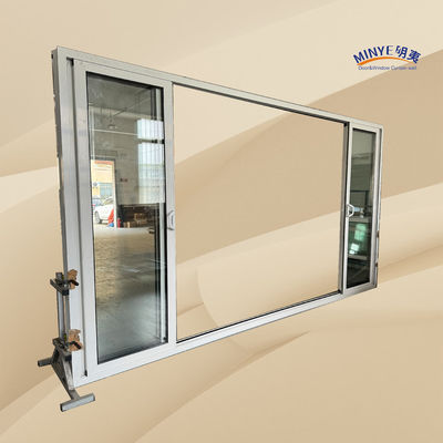 Porte coulissante en aluminium à rupture thermique extérieure avec empilage et double verre trempé