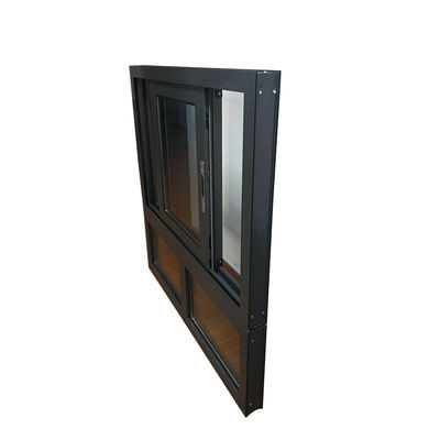 fenêtre coulissante en aluminium double vitrage de la série 77 avec ouverture horizontale et matériaux
