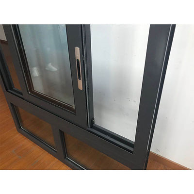 fenêtre coulissante en aluminium double vitrage de la série 77 avec ouverture horizontale et matériaux