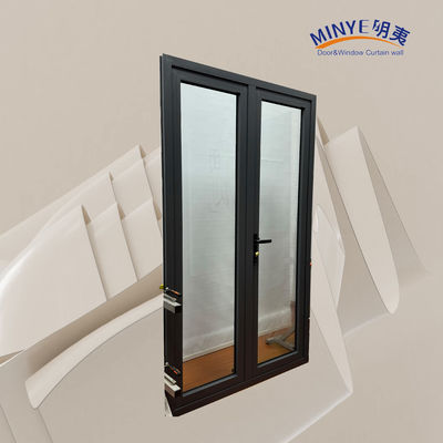 Porte en alliage d'aluminium de couleur personnalisée, résistance au vent et isolation thermique