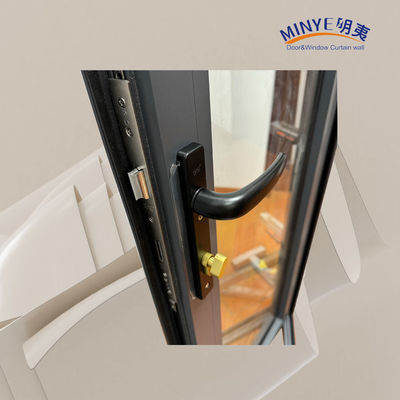 Porte en alliage d'aluminium de couleur personnalisée, résistance au vent et isolation thermique