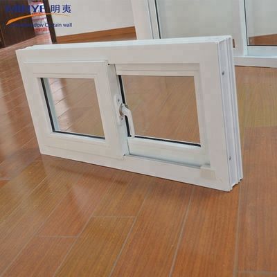 Grilles à fenêtres à double vitrage en PVC coulissante intégrées en verre pour une maintenance facile