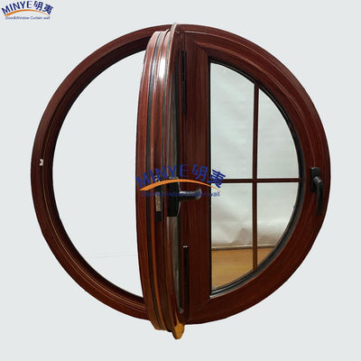 Moderne conception de la rupture thermique de l'aluminium ronde fenêtre de coffrage avec des couleurs personnalisées et un bon scellement